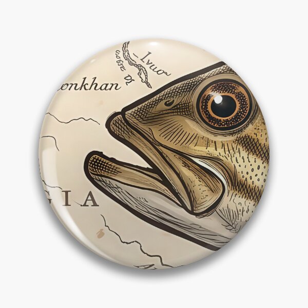 Item preview, Vintage Bartrams Bass Naturalist Discovery Map Art designed and sold by NobleCast .