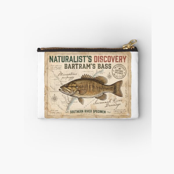 Item preview, Vintage Bartrams Bass Naturalist Discovery Map Art designed and sold by NobleCast .