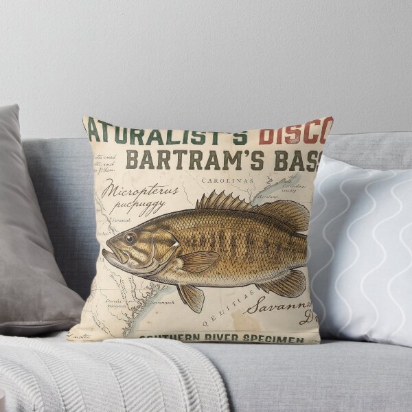 Item preview, Vintage Bartrams Bass Naturalist Discovery Map Art designed and sold by NobleCast .