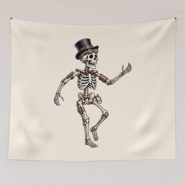 Item preview,  Funny Steampunk Dancing Skeleton – Victorian Gentleman designed and sold by SweetLilith.