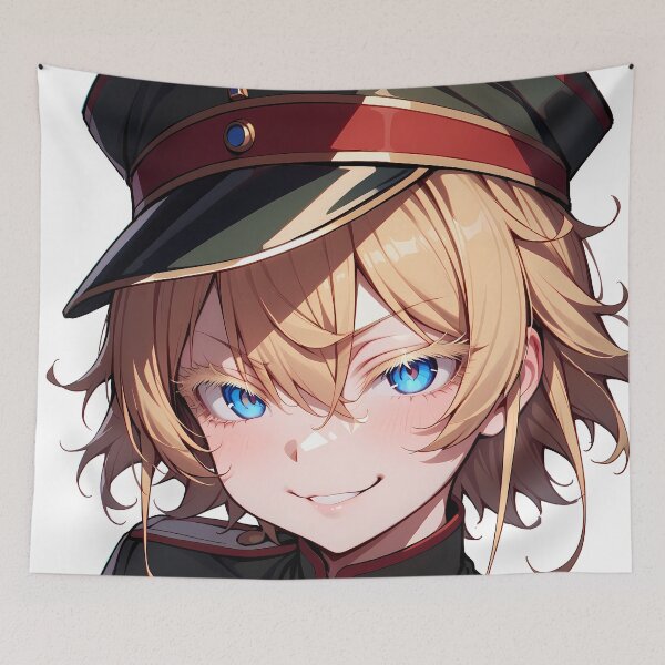 Item preview, Tanya Degurechaff Saga Tanya Evil Cap Smirk Calm Portrait designed and sold by reinazenka.