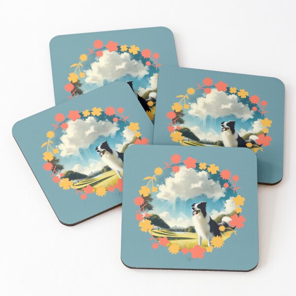 Item preview, Border Collie in Bloom — Floral Meadow Dog Art designed and sold by keblack.