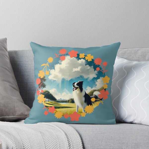 Item preview, Border Collie in Bloom — Floral Meadow Dog Art designed and sold by keblack.
