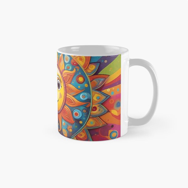 Item preview, Sunshine Smiles – Colorful Folk Art Sunburst designed and sold by tambanow.