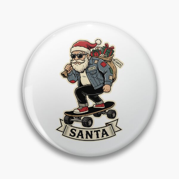 Item preview, Cool Skater Santa Riding Skateboard Denim Jacket Christmas Graphic designed and sold by lunsfor-danille.