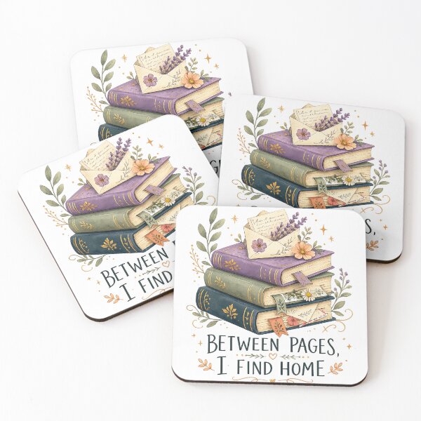 Item preview, Cozy Books Floral Cottagecore Book Lover Between Pages I Find Home Art designed and sold by inkoutninja.