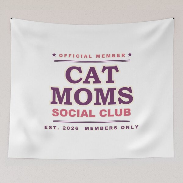 Item preview, Cat Moms Social Club Retro Funny Shirt designed and sold by Alphakenon.