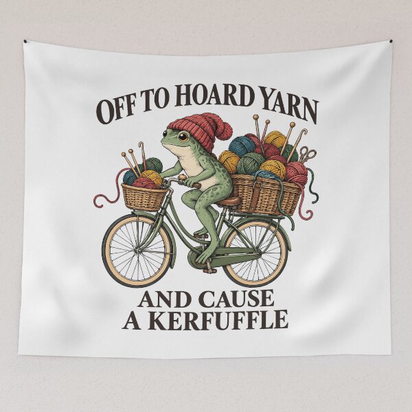Item preview, Off To Hoard Yarn And Cause A Kerfuffle Funny Yarn Hoarder designed and sold by andre-hollow.