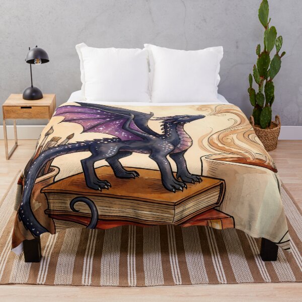 Item preview, Bookish Fantasy Dragon and Coffee Vintage designed and sold by Rising Drake.