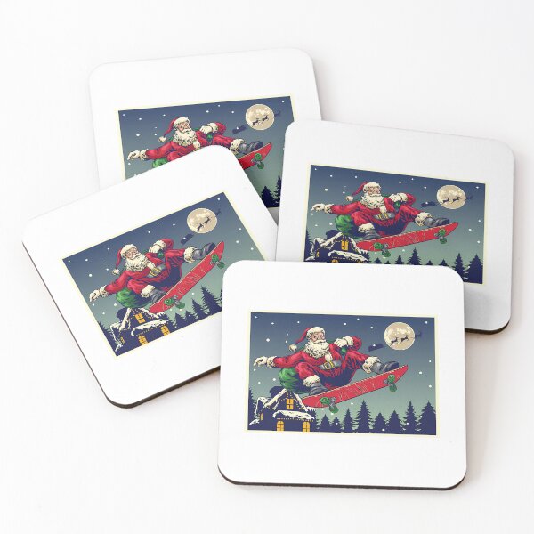 Item preview, Nostalgic Santa On A Skateboard Christmas Card designed and sold by lunsfor-danille.