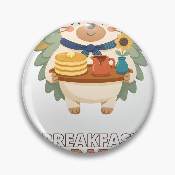 Aperçu de l'œuvre Breakfast Dad Hedgehog Pancakes Fathers Day créée et vendue par ThreeFlyingAces.