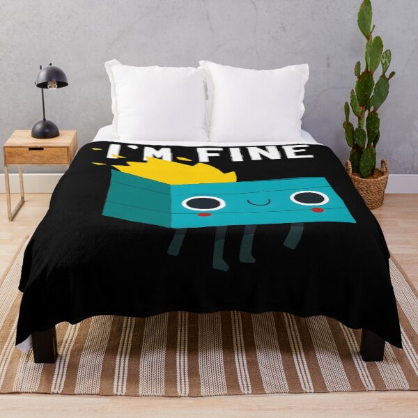 Item preview, I'M FINE Burning Dumpster Funny Meme designed and sold by 27Maydesign.