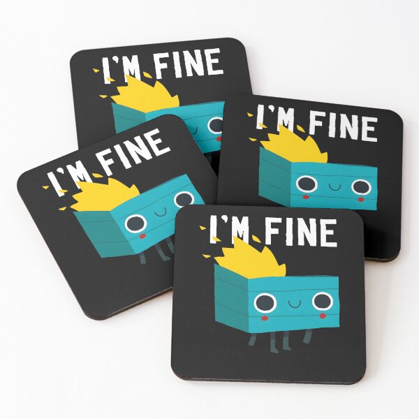 Item preview, I'M FINE Burning Dumpster Funny Meme designed and sold by 27Maydesign.