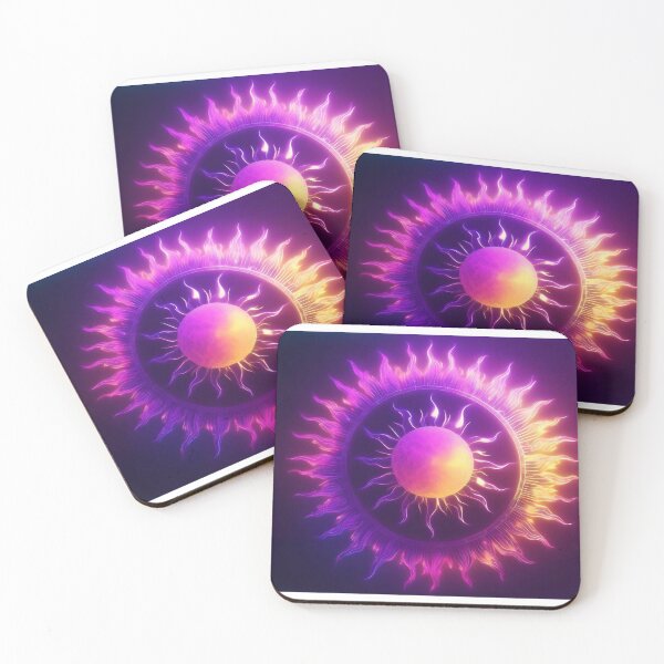 Item preview, Electric Sunshine – Neon Purple and Pink Solar Energy designed and sold by tambanow.