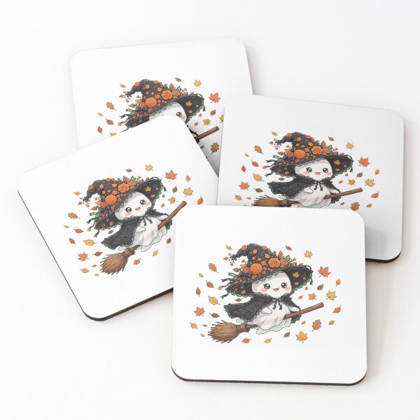 Item preview, Floral Witch Ghost Flying - Coquette Autumn Halloween 2026 designed and sold by OmniaRozza.