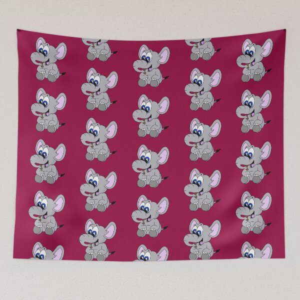 Item preview, Cute Kawaii Baby Elephant Eating Peanut - Adorable Cozy Critter Cartoon designed and sold by CozyCritters8.
