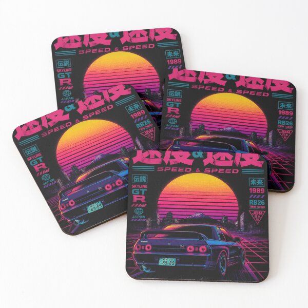 Item preview, DRIFT Japanese Synthwave Street Racing Retro Neon Car designed and sold by Aura Craft Co..