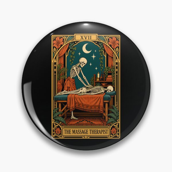 Item preview, The Massage Therapist Tarot Card Skeleton Gothic designed and sold by roni-harbor.