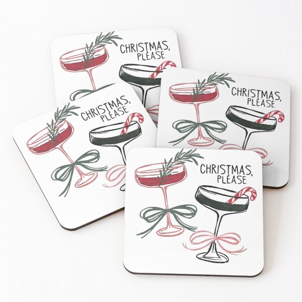 Item preview, Christmas Please Cocktail Glasses with Festive Bows designed and sold by haitrieuic96.