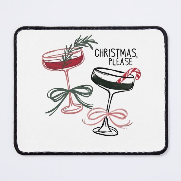 Item preview, Christmas Please Cocktail Glasses with Festive Bows designed and sold by haitrieuic96.