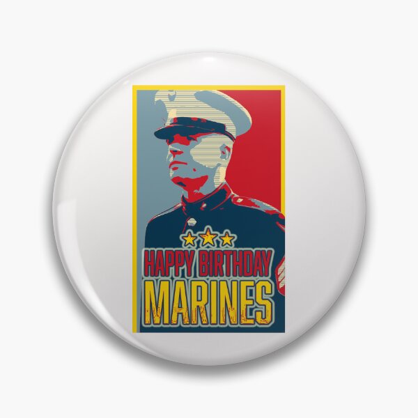 Item preview, Happy Birthday Marines; designed and sold by StickerApe.