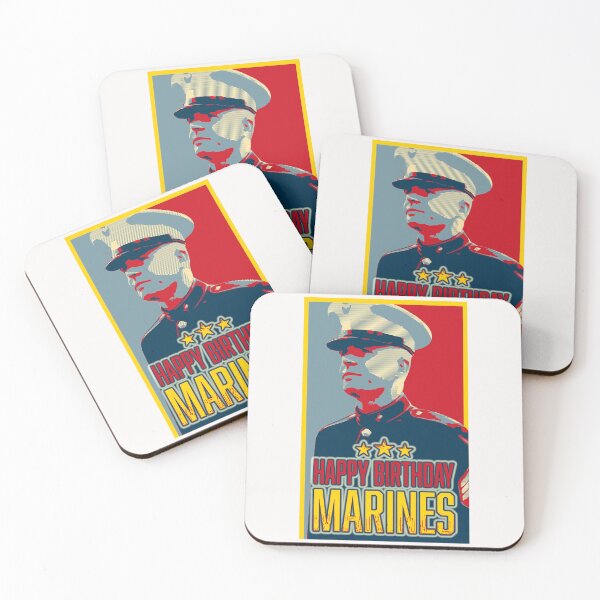 Item preview, Happy Birthday Marines; designed and sold by StickerApe.