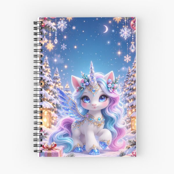 Item preview, Magical Christmas Pegasus Winter Wonderland Wallpaper designed and sold by kawaiiaianimals.
