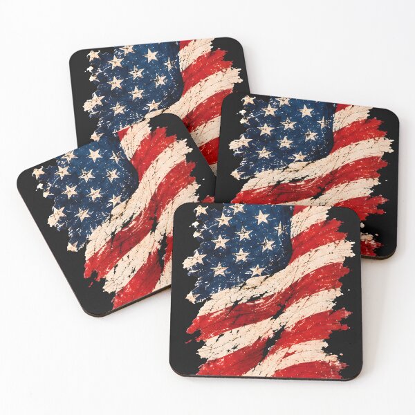 Item preview, Distressed American Flag Brush Stroke Art designed and sold by PreeCha Art & Co..