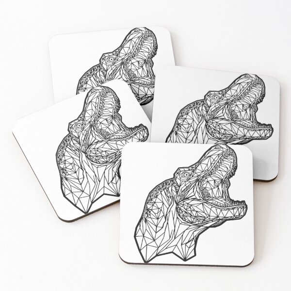 Item preview, Geometric Tyrannosaurus Rex Line Art Illustration designed and sold by Alojaen5.