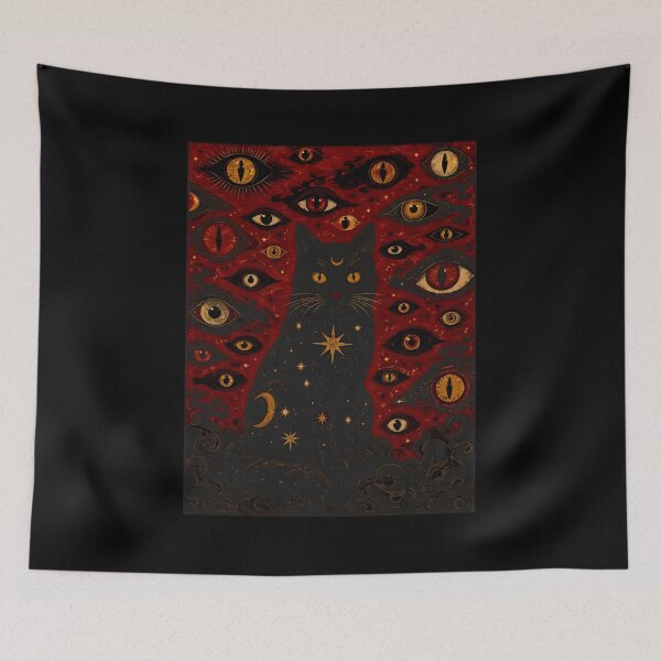 Item preview, Mystic Black Cat Eyes Celestial Art designed and sold by GiaoCalonas.