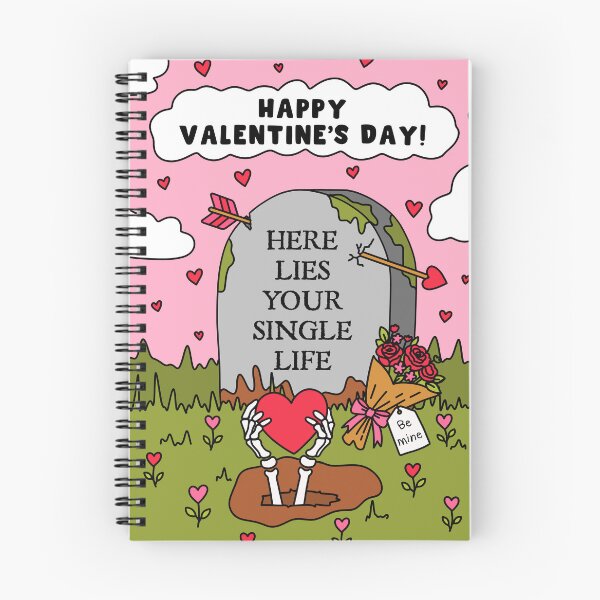 Item preview, Here Lies Your Single Life Funny Valentine Design designed and sold by The Home Of Pink Peach.