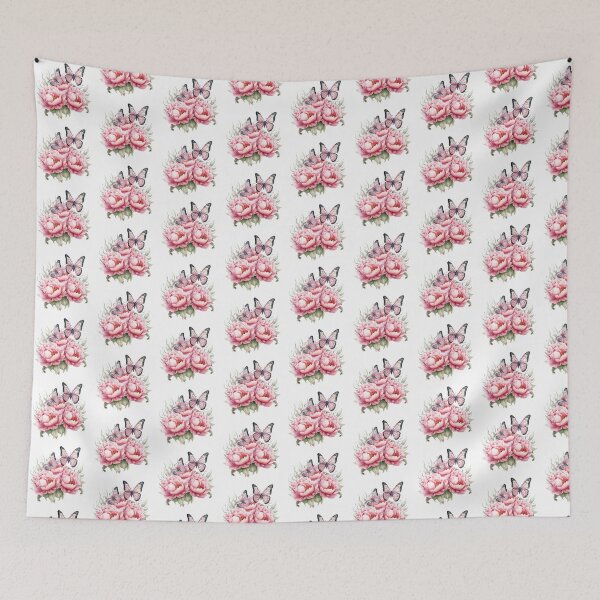 Item preview, Pink Peony Butterfly | Elegant Floral Aesthetic Art designed and sold by Mandayartstudio.