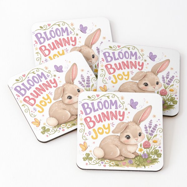 Item preview, Cute Spring Rabbit Floral Cottagecore Easter Bloom Bunny Joy Quote Art designed and sold by inkoutninja.
