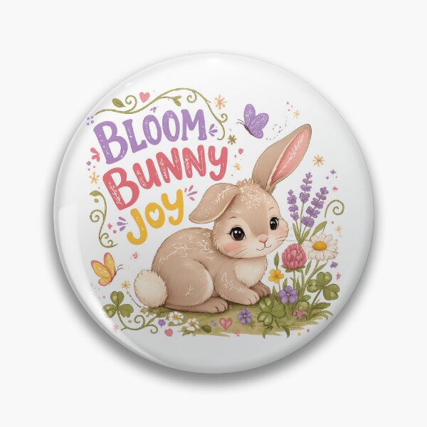 Item preview, Cute Spring Rabbit Floral Cottagecore Easter Bloom Bunny Joy Quote Art designed and sold by inkoutninja.