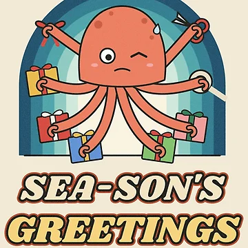 Vorschaubild zum Design Sea-son's Greetings Octopus Wrapping Gifts von somebasic