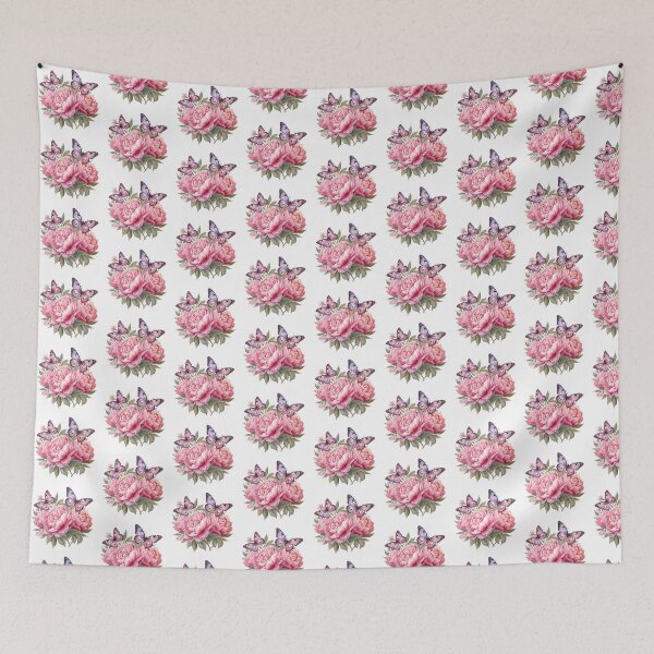 Item preview, Pink Peony Butterfly | Elegant Floral Aesthetic Art designed and sold by Mandayartstudio.