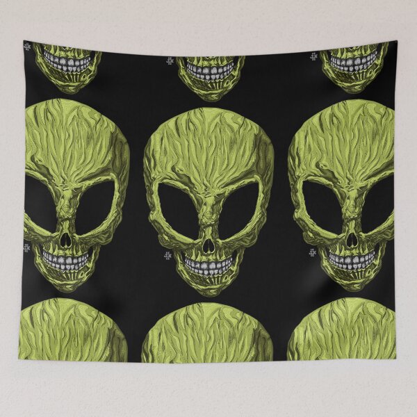 Item preview, Alien skull, Green designed and sold by 4gottenlore.