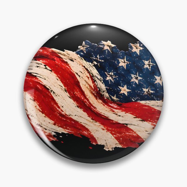 Item preview, Waving American Flag Grunge Brush Art designed and sold by PreeCha Art & Co..