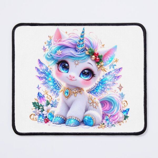 Item preview, Cute Kawaii Christmas Pegasus Crystal Wings Sticker designed and sold by kawaiiaianimals.