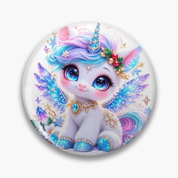 Item preview, Cute Kawaii Christmas Pegasus Crystal Wings Sticker designed and sold by kawaiiaianimals.