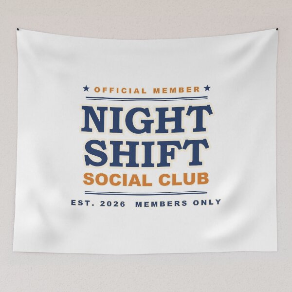 Item preview, Night Shift Social Club Retro Funny Shirt designed and sold by Alphakenon.