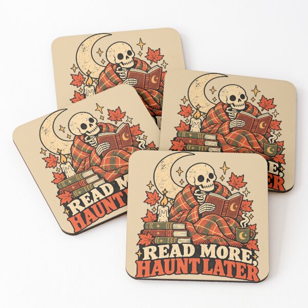 Item preview, Read More Haunt Later – Cozy Skeleton Book Lover Halloween designed and sold by Blanczet.