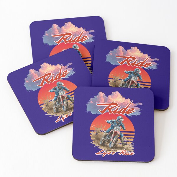 Item preview, Retro Motocross Biker Dirt Bike Ride Life's Race designed and sold by Ibrahimsaeed27.