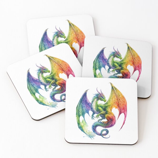 Item preview, Majestic Rainbow Fantasy Celtic Dragon designed and sold by Rising Drake.