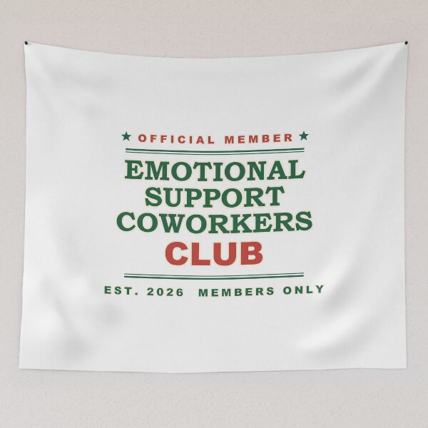 Item preview, Emotional Support Coworkers Club Retro Funny Shirt designed and sold by Alphakenon.