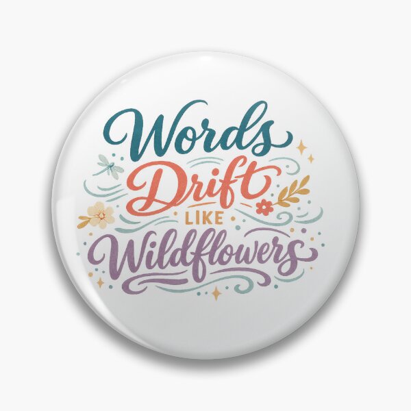 Item preview, Words Drift Like Wildflowers Inspirational Quote Floral Typography Boho Art designed and sold by inkoutninja.