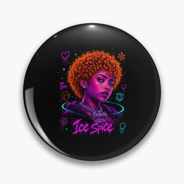Item preview, Ice Spice Orange Hair Neon Portrait designed and sold by JMS-Artvintage.