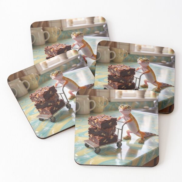 Item preview, Gecko Makes Off With the Brownies designed and sold by Tridentulus.
