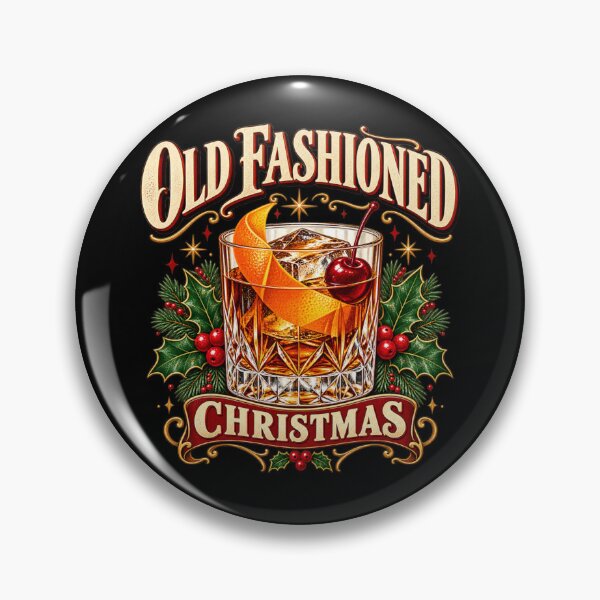 Item preview, Old Fashioned Christmas Bourbon Whiskey Cocktail Vintage Holiday designed and sold by MaskedTarget.