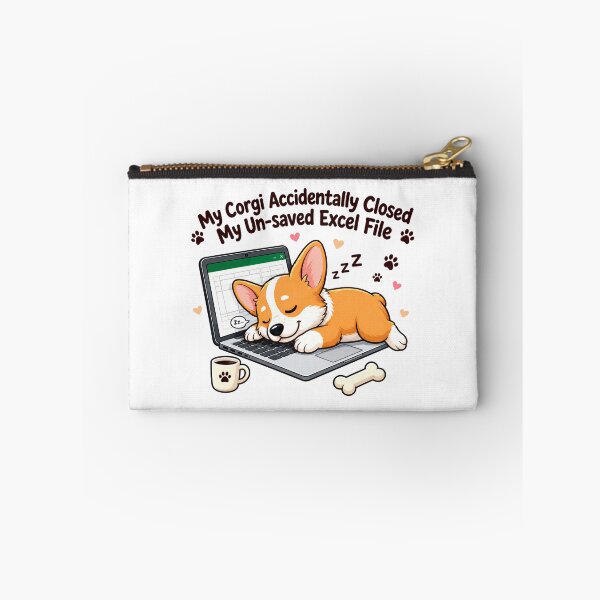 Item preview, My Corgi Closed My Unsaved Excel File Funny Corgi Keyboard Sleep designed and sold by spreadsheetcafe.